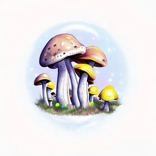 Mushroom Forest With Animals