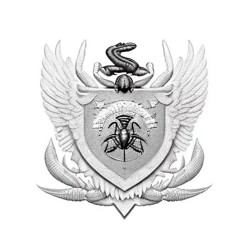 Incorporate The Special Forces Emblem With Wings And A Scorpion In A Unique Composition