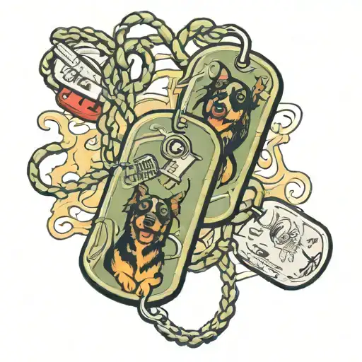 2 Military Dog Tags Wrapped Around A Medical Staff