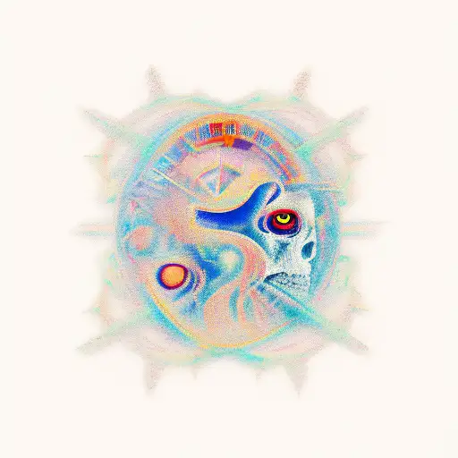 An Abstract Representation Of The Concept Of Memory Loss Using Surrealistic Imagery And Symbols