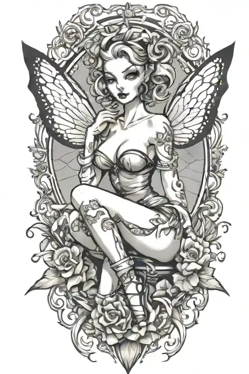 Pinup Fairy Modern Fantasy Style