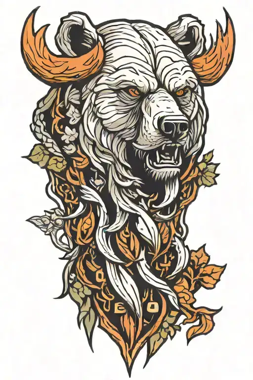 Bear Head Mountains Trees Viking