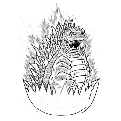 Godzilla Trapped In A Jar With Fire Breath