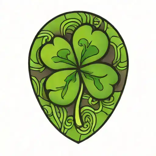 Irish Four Leaf Clover Tattoo Inspired