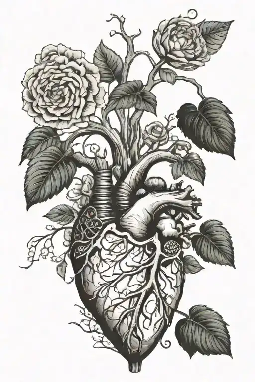 Realistic Tree Of Life Xoming From Anatomical Heart