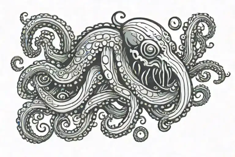 Kraken Wrapping Its Tentacles