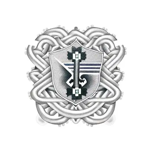 Traditional-style Tattoo Of A Paramedic's Badge With A Snake Wrapped Around It