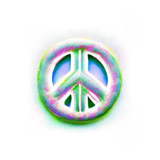 Peace Symbol Made Out Of Lilies