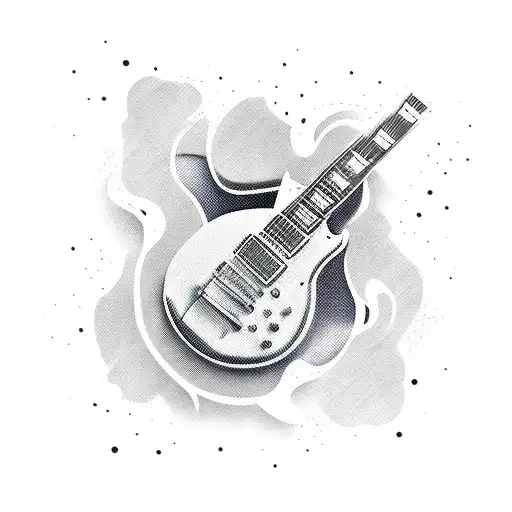 Guitar Les Paul Cartoon