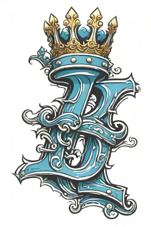 Letter B And Crown
