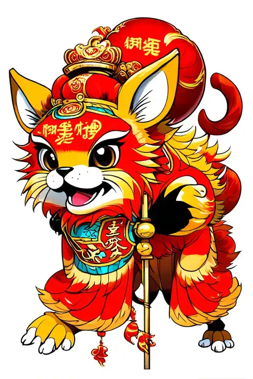 Tutem Pole Using Chinesse New Year Animals Peeking