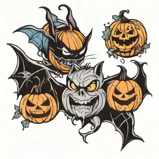 Bat And Pumpkin