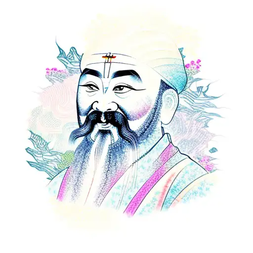A Quote By Confucius Surrounded By Nature-inspired Patterns