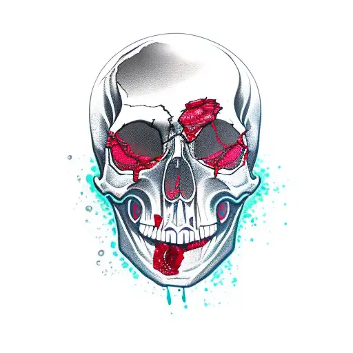 Skull With Blood