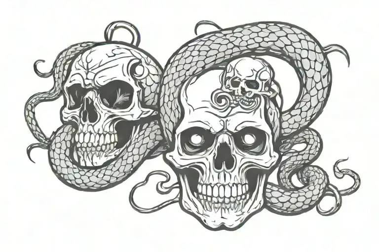 Snake And Skull