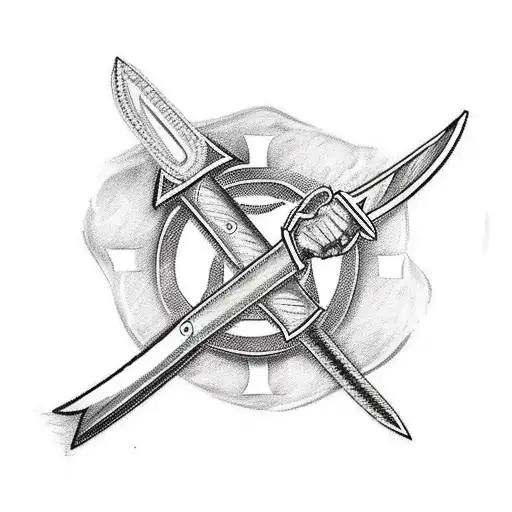 Jake Paul Sword Tattoo But With A Cross