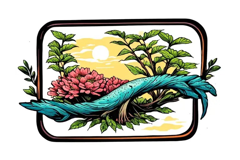 Nature Inside A Rectangle Frame