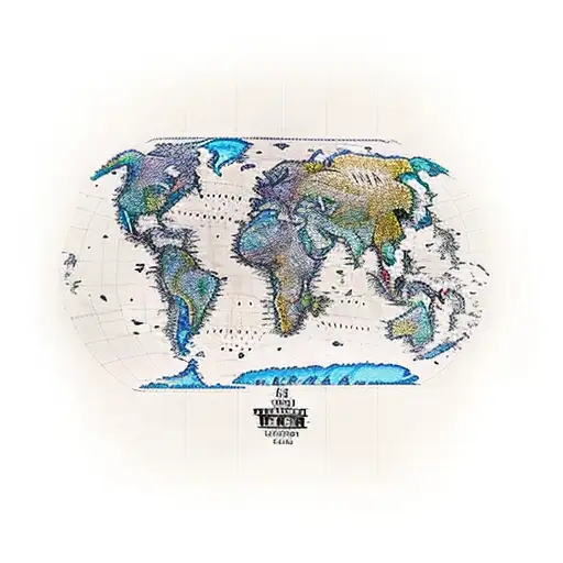 A Mystical Map Of The World With Intricate Details Representing Your Favorite Travel Destinations