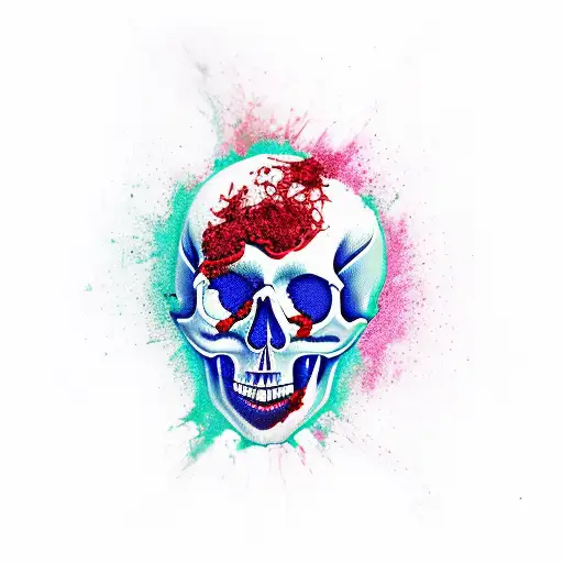 Skull With Blood