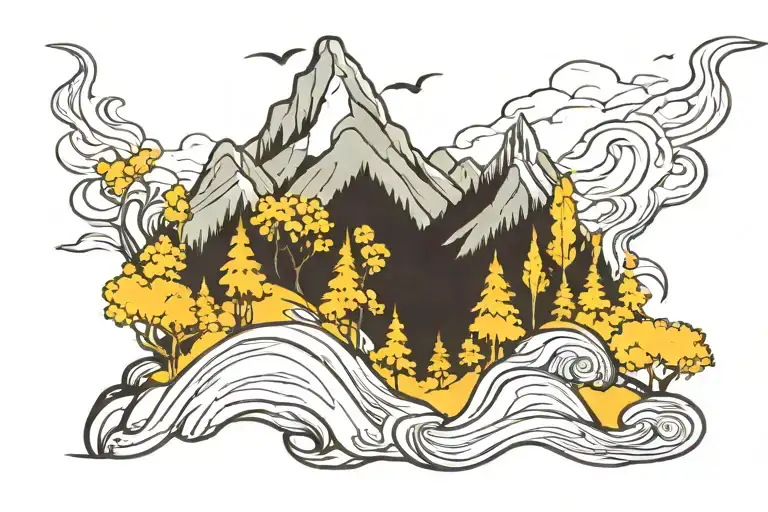 Black Mountain Forest Landscape