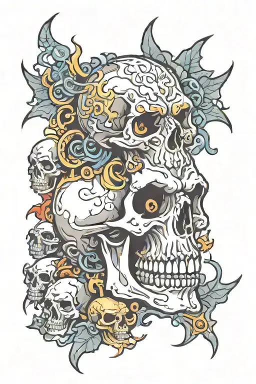 Skull And Demons Crawling Out Adhd