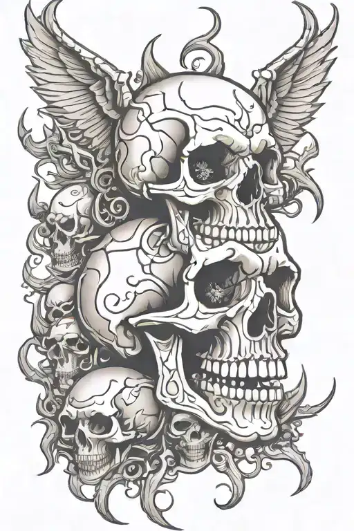 Skull And Demons Crawling Out Adhd