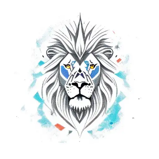 Crest With Lion And Cross