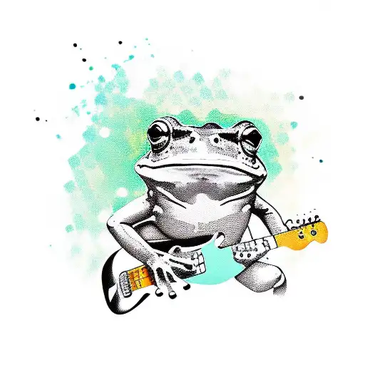 Frog With Guitar