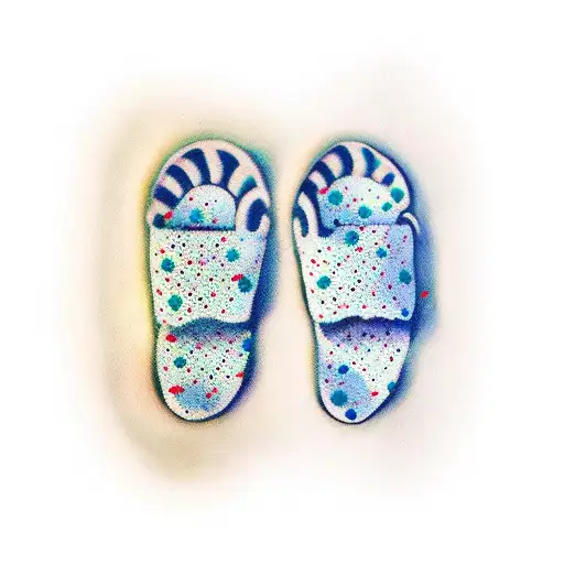 Baby Footprints With Daisies