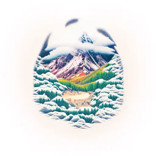 Mountain Scene Representing Miscarriage