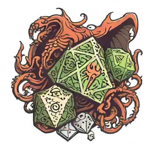 Cthulhu And Dice D 20 Sided Dice