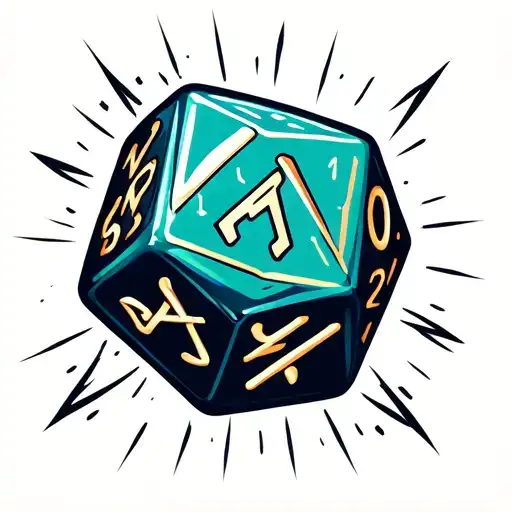 Am Tribal D20 Dice With The Name