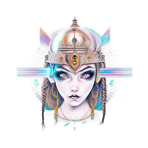 Warrior Girl Who Is Having A Spiritual Enlightenment