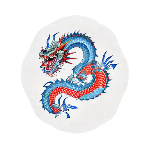 Japanese Dragon With Japanese Letters