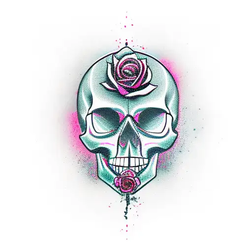 Skull Rose Knife