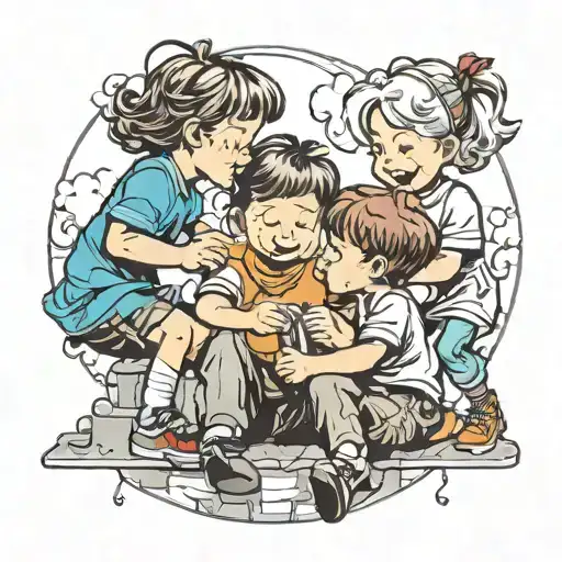 3 Children Playing Together