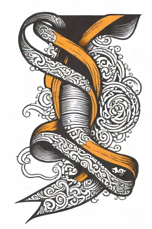 Orange Ribbon For Kidney Cancer Ribbon