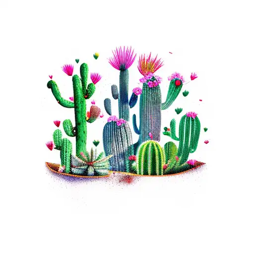 Mexico Cactus Scene