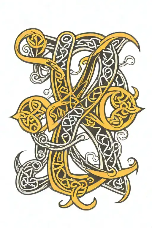Initial E And H With Celtic Knot