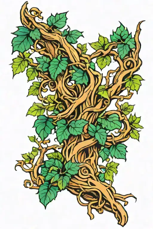 Leafy Tree Vines Wrapped