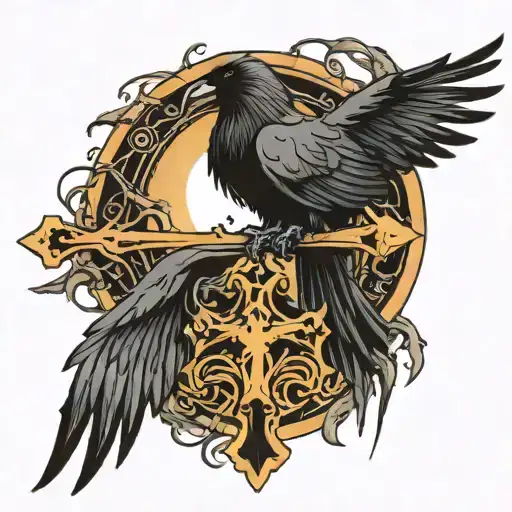 Lunar Raven Cross