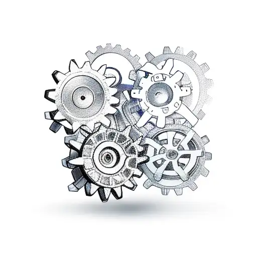 Mechanical Gears Forming A Gaming Controller