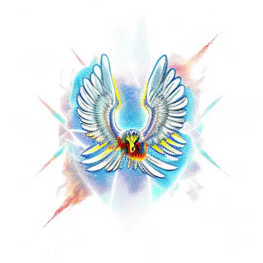 Hawk With Phoenix Wings