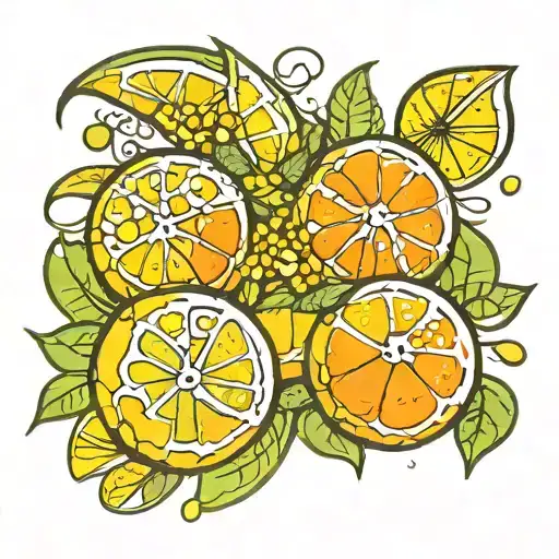Hidden Mickey Symbol Made Out Of Lemons Oranges And Lime