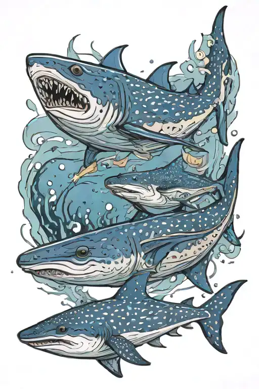 Whale Shark And Stingray