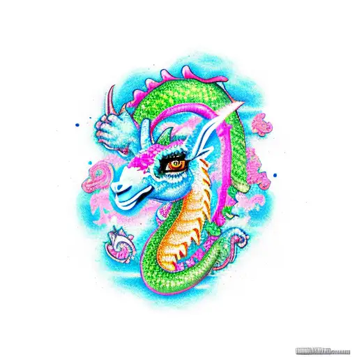 Dragon Con Llamas Azules