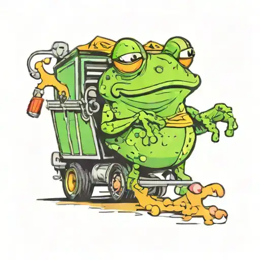 Garbage Truck Driving Frog