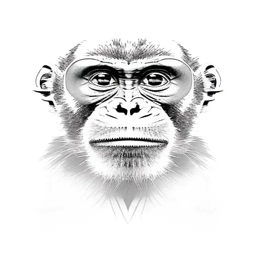 Cute Monkey With Abdominal Scars