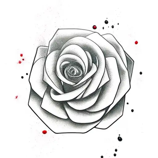 Black Rose Red Ribbon Blood Dripping