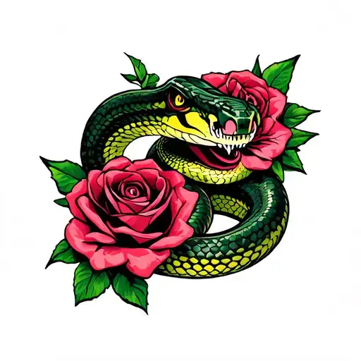 Snake And Roses And Dugger
